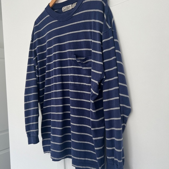 Vintage Stripped Long Sleeve T Shirt - Men's XL - Picture 4 of 9